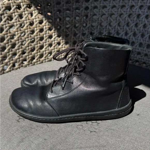 Vivo Barefoot Black Leather Boots - Picture 2 of 5
